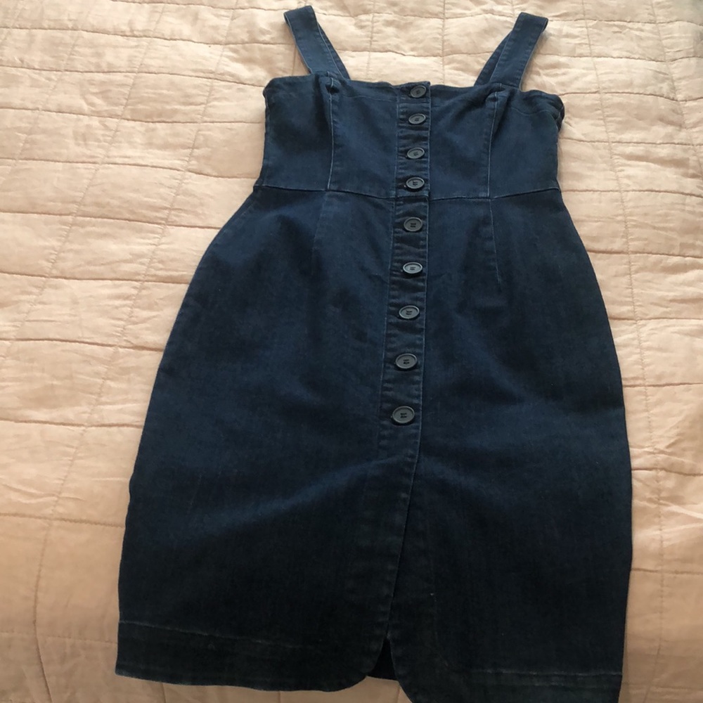 Country Road denim button front dress - Picture 1 of 11